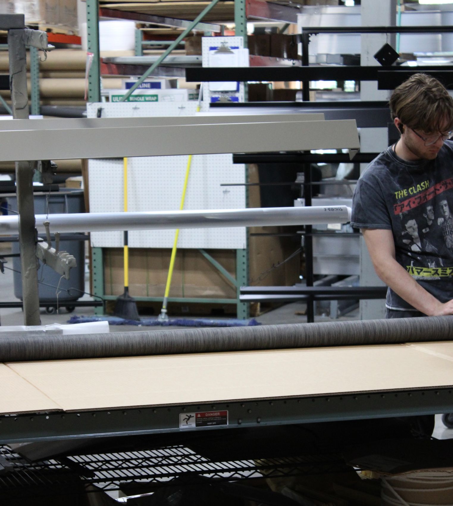 CNC machining a component at the cut table